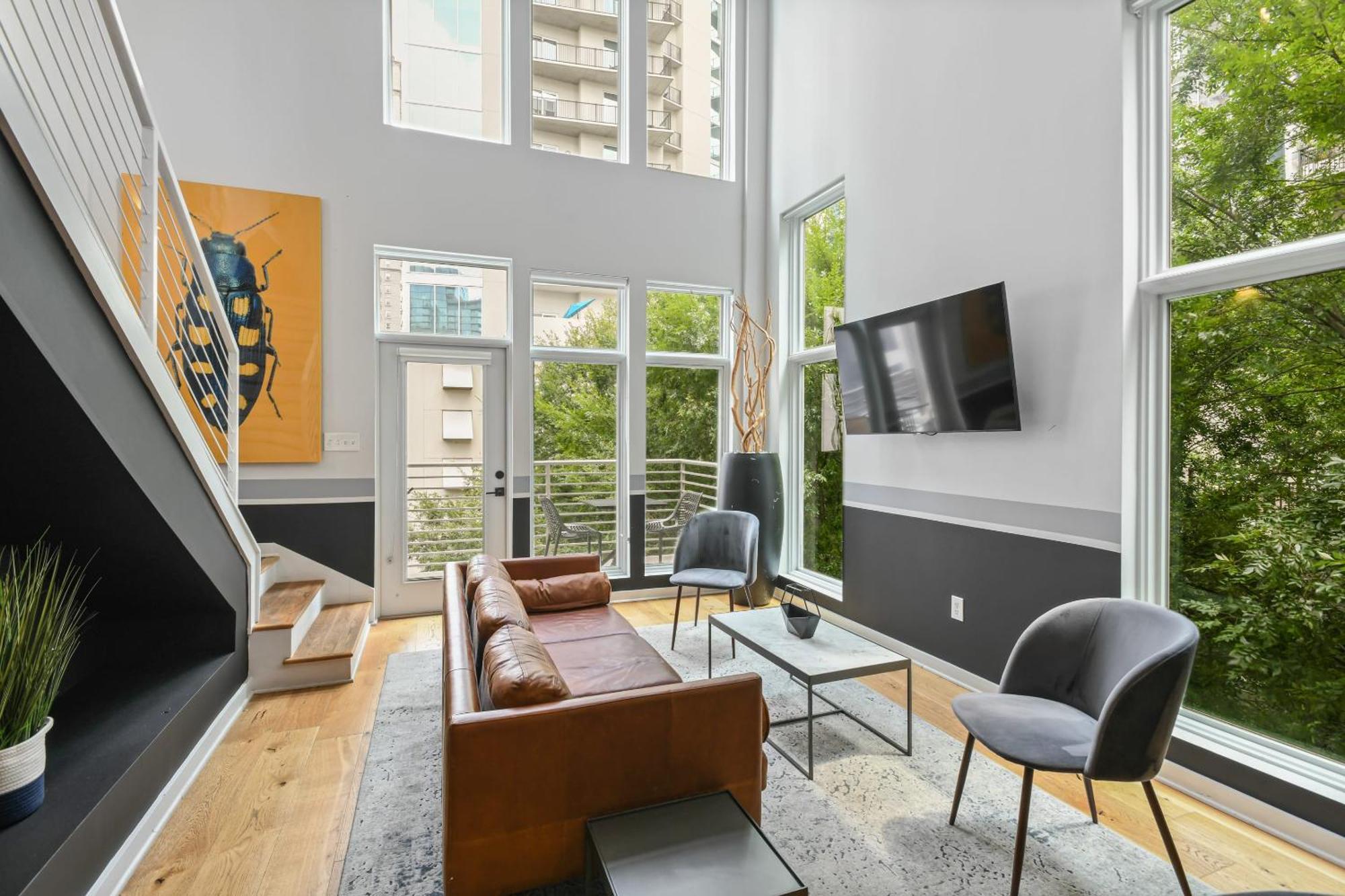 Stupendous Heart Of Piedmont Park Two Story Loft Apartment Atlanta
